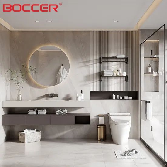 Compact Narrow Slim Cabinet Profile Small Space Bathroom Vanity - Image 3