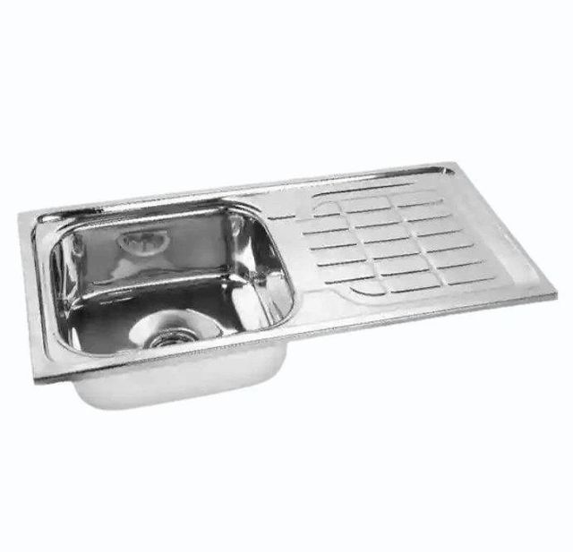 Drainboard Sink Prayag Stainless Steel Kitchen Sinks Color Silver Shape Rectangular Material Stainless Steel Sink Type Drainboard - Image 1