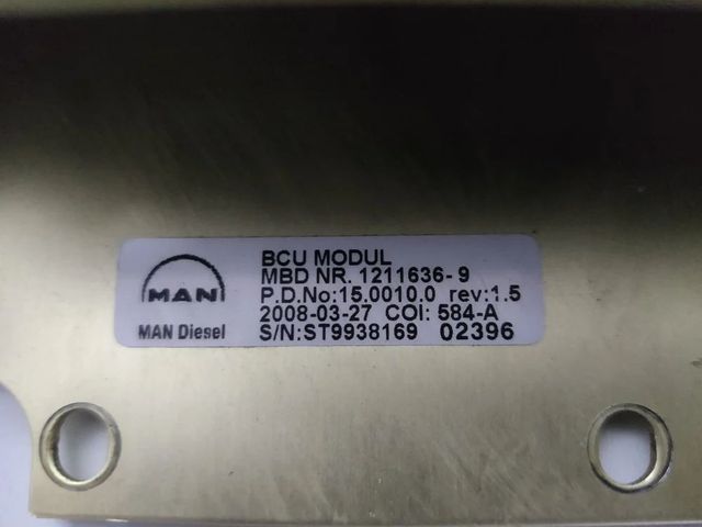 Man B&W 1211636-9 Bcu Modul Rev: 1.5 Coi: 584-A Revision 1.5 Make: Man B&W S/No: St9938169 P.D No: 15.0010.0 Product: Bcu - Image 7