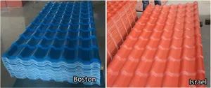 Asa Synthetic Resin Roof Tile for Beach Villas Width 1040mm HS Code 392590 Model NO. R1040 Size 1040*5800mm Color - Image 2