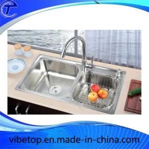 Hand Made Corner Kitchen Sinks Stainless Steel 304 MOQ Not Color Black Shape Square Model NO. VBT Trademark Vibetop Style With Faucet - Image 1