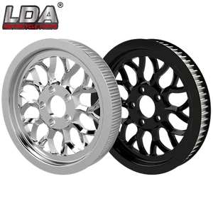 High-Performance Rear Drive Pulley for Harley Softail Models Color Custom Origin China Material Alloy Logo Lda&Custom Model NO. Pulley - Image 4