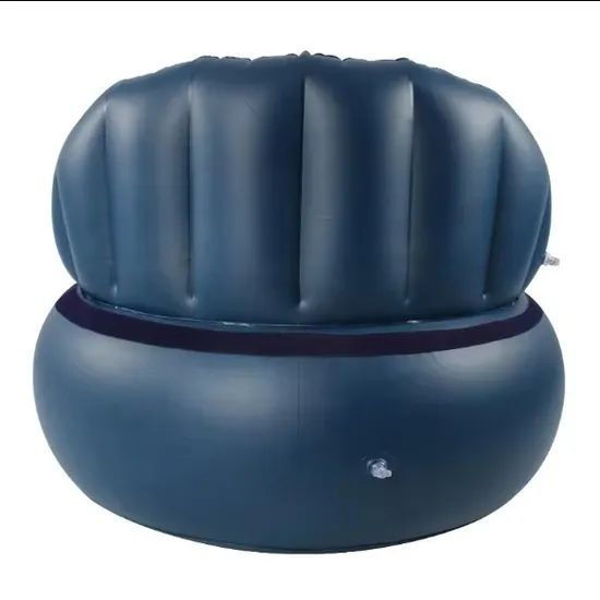 New Outdoor Single Inflatable Relax Air Sofa Chair Design with Foot-Rest - Image 2