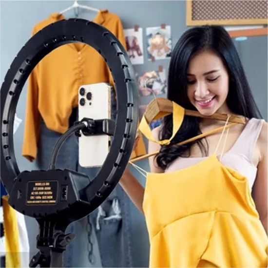 Dengwei Professional Ring Light with Phone Holder for Live Streaming - Image 6