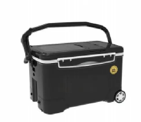 Flat Cover Multi Function Wheeled Ice Bucket Red PP ABS 37L 1Y MOQ100 56x33x37cm - Image 2