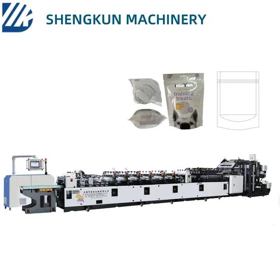 Three-Side Sealing Double Stand up Zipper Pouch Plastic Bag Making Machine - Image 1