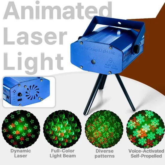 Mini Laser Stage Light for Christmas Ambient Party Entertainment Lighting - Image 1