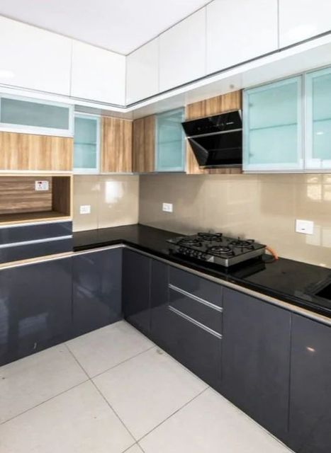 Modern Kitchen Interior Design Material HDHMR Appearance Modern Mount Type Wall Mount Product Type Standard Kitchen Design L - - Image 11