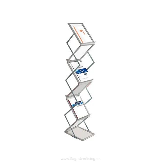 Foldable Magazine Brochure Display Rack Stand for Office Exhibition Trade Show - Image 1