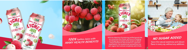 Vinut 100% NFC Tropical Juice Drink with Pulp Shelf Life 18 MONTHS Antioxidant Level High Serving Size 16.57 Fl Oz Purity 100% Real Lychee Juice - Image 4