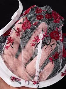 2022 New Arrivals Ensemble Erotic Night Wear Lenceria Lace Hot Lingeries Femme Women Embroidery Lace Bra Sexy Lingerie Set - Image 6