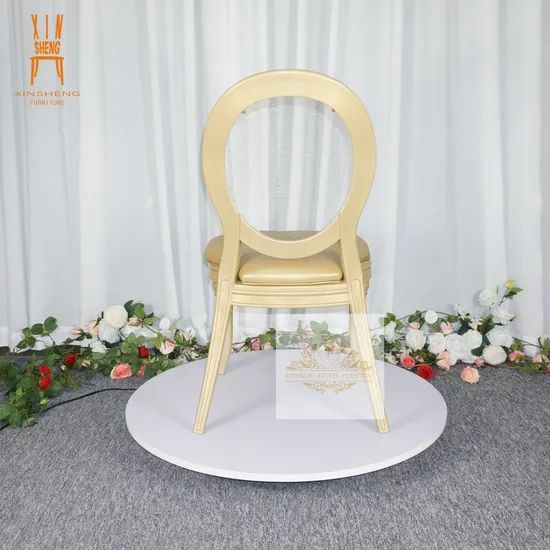 Gold PP Frame Clear Back Resin Rental Hotel Wedding Stackable Party Chair - Image 5