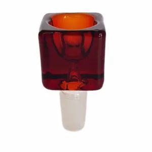 Mini Square Glass New Style Pipe Accessories Smoking Glass Bowl - Image 1