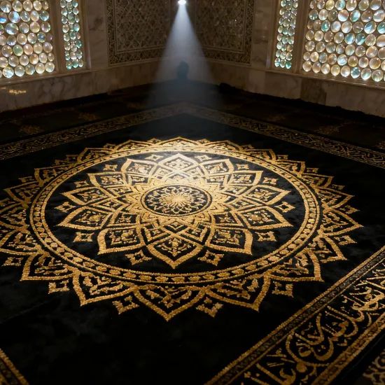 Custom Pattern Muslim Prayer Mat Home Decoration Comfortable and Soft Prayer Rug Hot Selling Mat High Quality Islamic Prayer Mat - Image 2