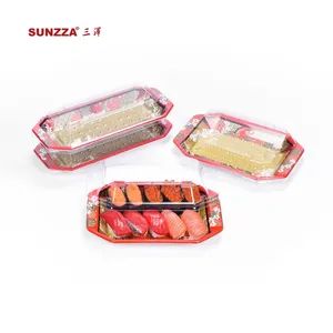 Bulk Disposable Food Containers Anti-Odor Disposable Takeaway Window Sushi Plastic Box - Image 1