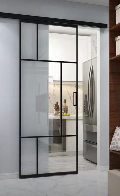 Office Glass Partition Work Height 9 Feet Material Glass Type of Glass Clear Glass Partition Type Sliding - Image 2