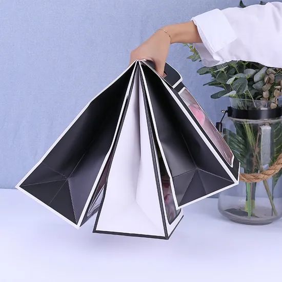 Custom Cardboard Packaging Paper Bag with Window - Image 4
