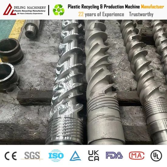 Deling Dependable Double Stage Single Screw Plastic Recycling Granulating Pelletizing Machine Extruder Pelletizer Granulator for Crushed Soft & Hard Materials - Image 5