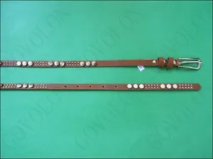 Customized Leather Belt with Rivet Decorated Age All Gender All Size 116cm Model NO. GB-001 Trademark GOVOLON Origin Guangzhou, - Image 1