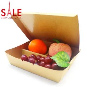 Biodegradable Disposable Lunch Box 3 Compartment Disposable Paper Pulp Lunch Box - Image 1