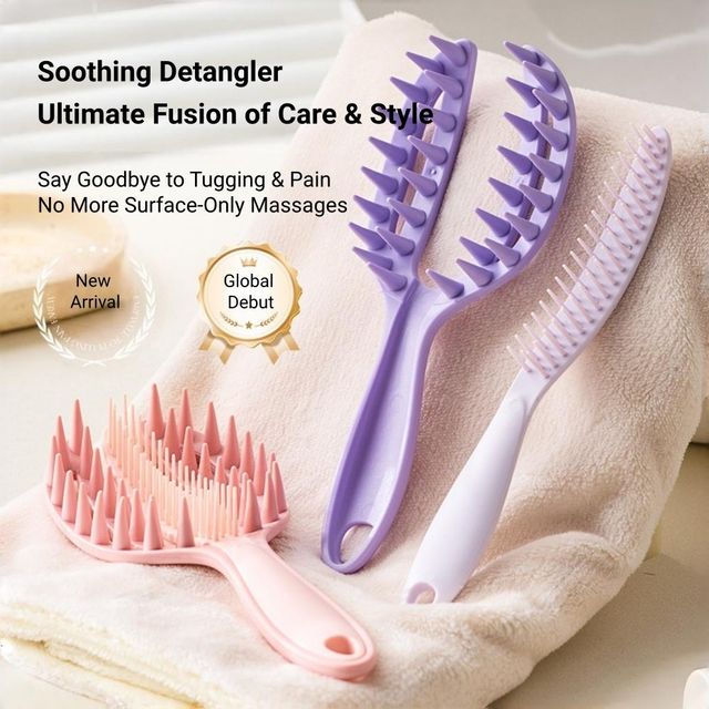 AIRMEI-BSFL 2-in-1 Dual-Action Scalp Massager & Detangling Brush - Modular Design - Image 5