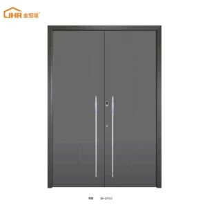 Premium Double Metal Security Door with Sound Insulation Style Modern Origin China Trademark JHR Open Style Swing Position - Image 1