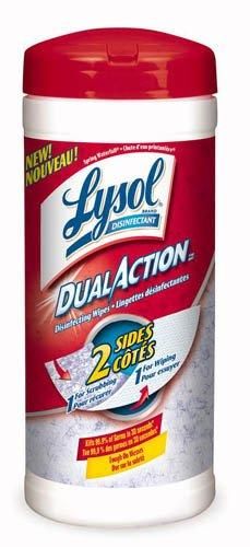 Lysol Dual Action Disinfectant Wipes, Multi-Surface Antibacterial Scrubbing Wipes, Dorm Room Essentials, Citrus Scent, 75ct (Pack of 4), Packaging May Vary - Image 2