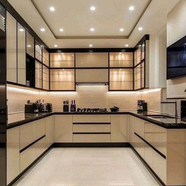 Modular Kitchen Service Kitchen Type All Shutter Finish All Kitchen Layout All Cabinet Core Material All Hardware Brands Kessebohmer, Hettich, Ebco, Blum, Hafele, Grass, - Image 1