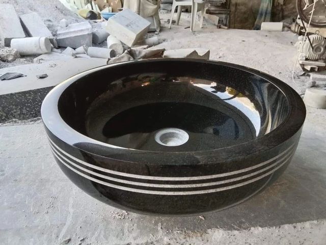 White Marble Table Top Wash Basin Shape Round Color White Material Marble Size 30 Inch (Dia) Finishing Polished Design Type - Image 10