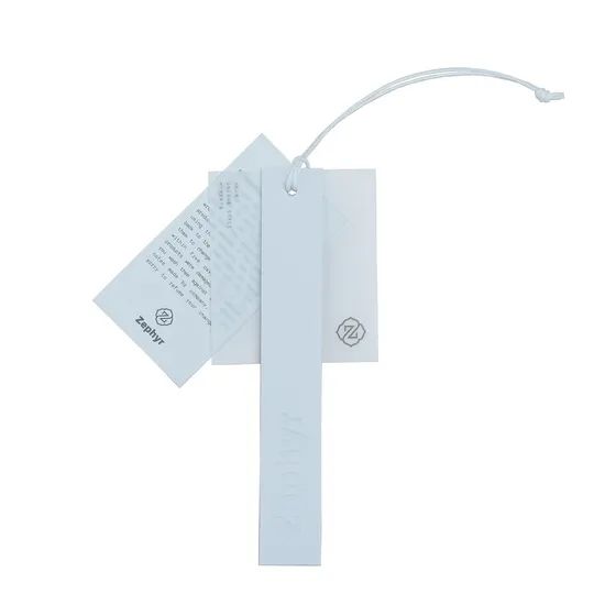 China Customized Embossed Custom Garment Paper Hang Tags Clothing Brand Tags - Image 4