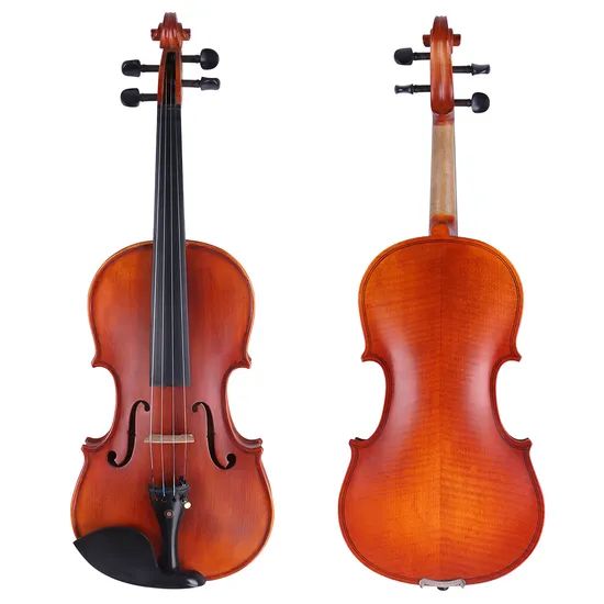 Violin Handmade Professional All Solid Fiddle String Instruments with Case and Bow - Image 2
