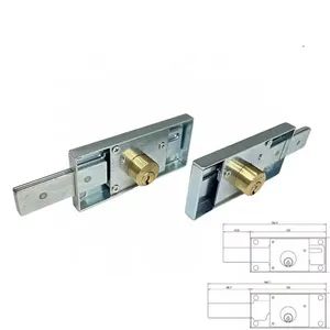 Roller Door Lock 14 Part Lock Backset / MOQ 1000PCS Style Modern Origin China Color Silvery Type Key Lock Material Iron Model NO. VTAC-05-6 - Image 6