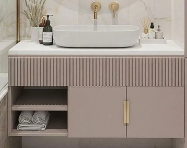 Designer Wooden Bathroom Vanities Style Modern Warranty 2 Year Size customised Item Code AURA0135 Delivery Time 7 days Material Hdhmr, - Image 3