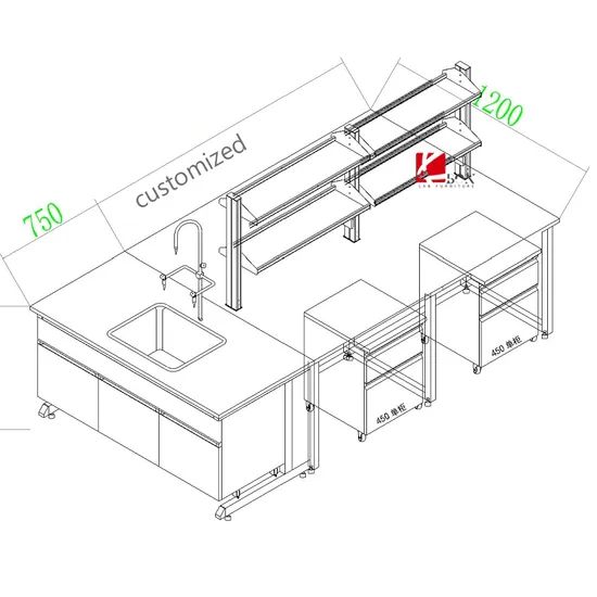 Laboratory Casework Island Work Bench Lab Countertop - Image 3