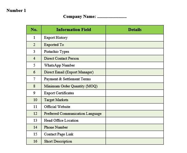 Verified Database of 16 Top-Tier Iranian Pistachio Exporters (Digital Access) - Image 2