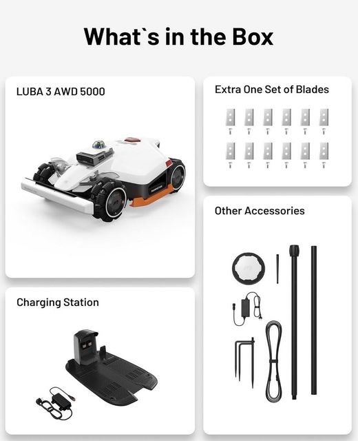 Mammotion Luba 3 AWD 5000 Cordless Robot Lawn Mower - Image 3