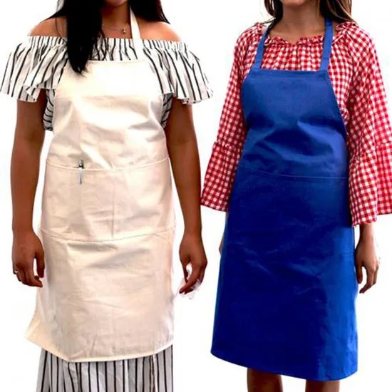 Custom Logo Waterproof Restaurants Cotton Bib Kitchen Chef Cooking Aprons - Image 4