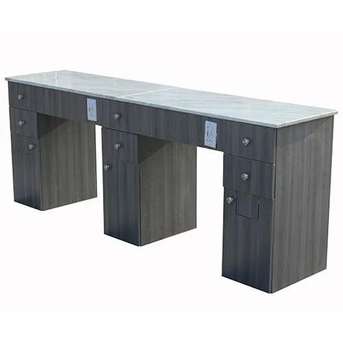 Manicure Table Nail Desks with Simple Modern Design Color White Glass Top No Condition New Certification Ce Model NO. - Image 4