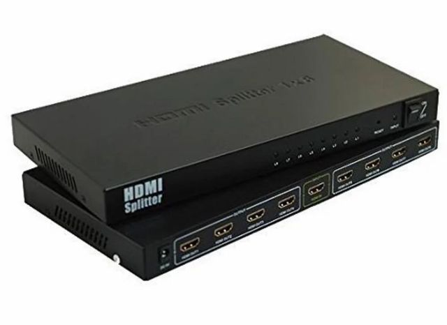 8 Port  Cabonix  HDMI Video Splitter Audio Amplifier Color Black Brand Carbonix Features Durable Number of Outputs 8 - Image 1