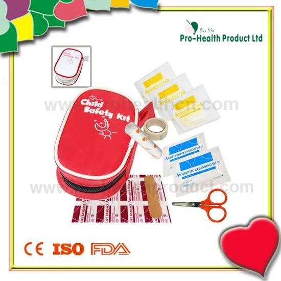 Child Mini First Aid Kit, Child Emergency Safety Kit Size Small Style Simple Origin China Trademark OEM Material Nylon Group - Image 1
