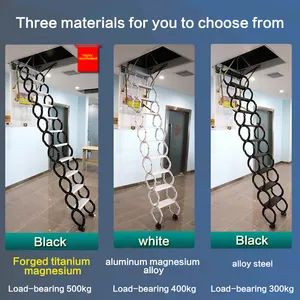 Loft Ladder Home Hidden Electric Folding Remote Control Attic Retractable Stairs - Image 6