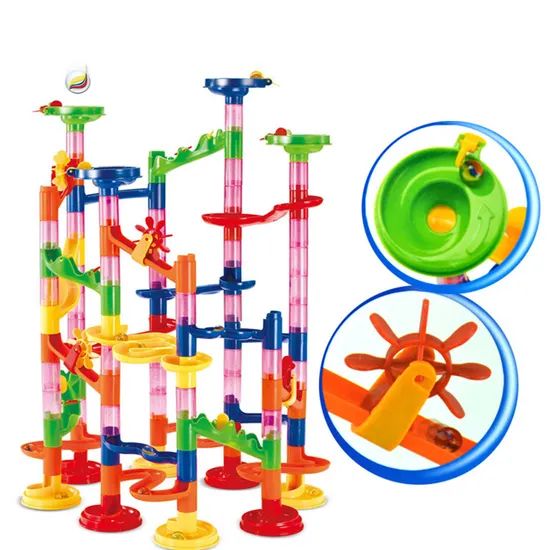 Block Toys Set Track Ball Roll Construction Building Blocks - Image 4