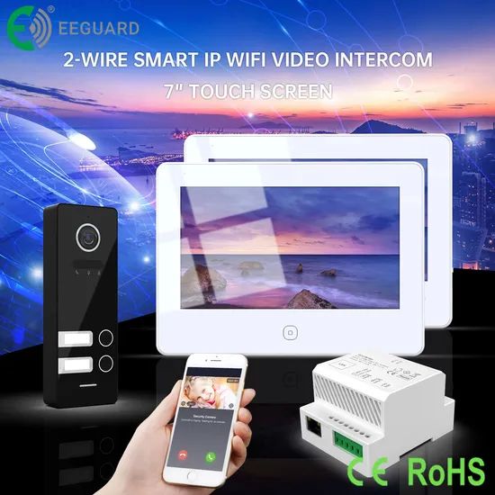 2-Wire 7 Inch WiFi Video Intercom Door Phones 2 Family Tuya Security - Image 2