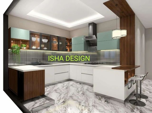 Modular Kitchens Customized Material PVC Appearance Modern Finish Type Polished Mount Type Floor Mount Pattern Design - Image 11