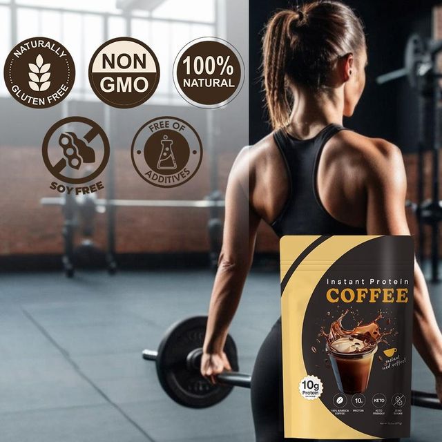 Julong OEM Premium Instant Protein Coffee Powder High-Protein Collagen Coffee Instant Caramel Latte Keto Friendly Protei - Image 4