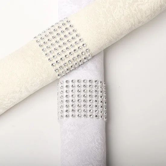 Elegant Crystal Napkin Rings for Wholesale Party Banquet Decor - Image 4