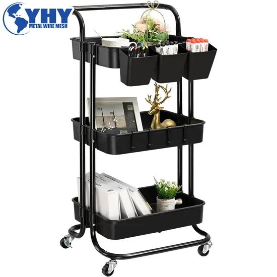 3tier Multifunction Storage Trolley Rack Office Shelves - Image 5