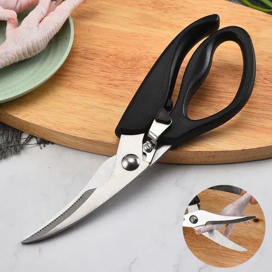 Ds-5502 Heavy Duty Kitchen Chicken Scissors Spring Loaded Meat Shears Poultry Shears with Anti-Slip Handle - Image 2