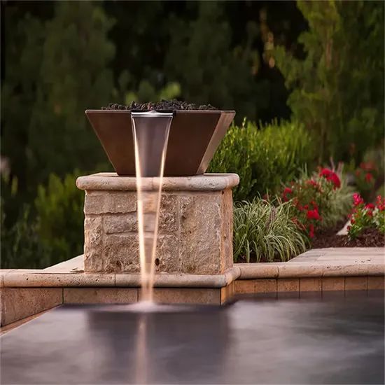 Swimming Pool Fire Bowl Outdoor Firepit with Water Feature Pool Fire Pits - Image 3