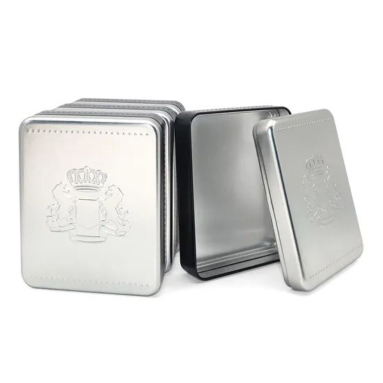 High Quality 130*105*37mm Custom Logo Square Metal Boxes Tin Container Packaging Box - Image 1